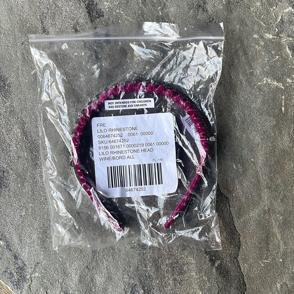 FREE PEOPLE
Lilo Rhinestone Headband Set In Wine / Rhinestone - Picture 4 of 5